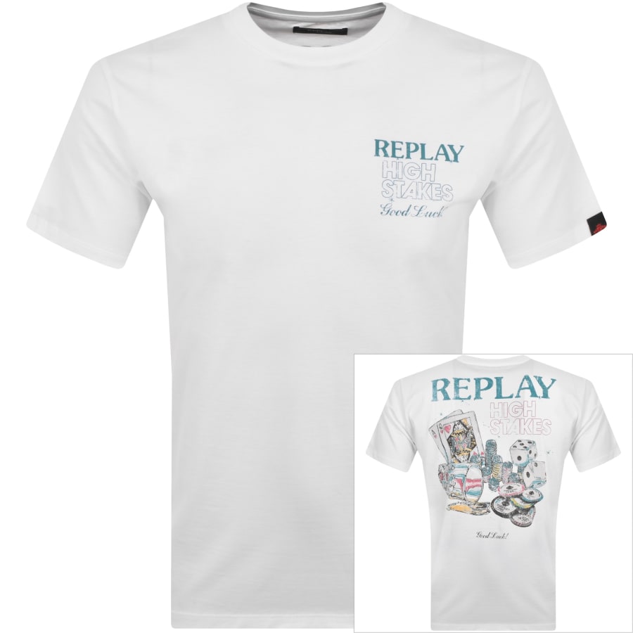 Replay M6949 .000.2660 Short Sleeve T shirt White 3XL Man